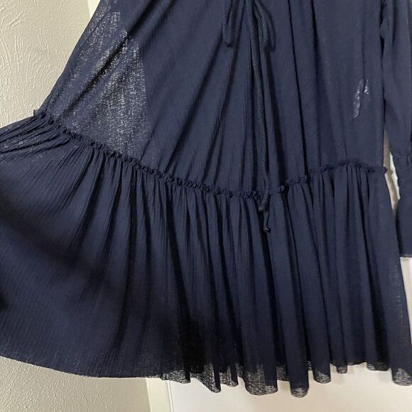 See by Chloe navy knit boho drop waist tunic dress size US small - Picture 6 of 7